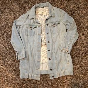 Long jean jacket, size small